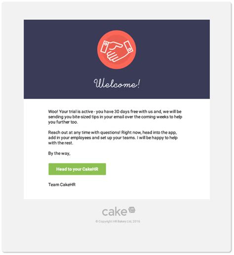 Welcome Email Template