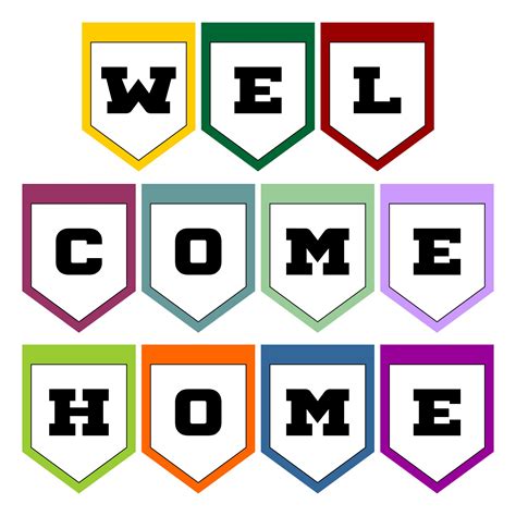 Welcome Home Banner Printables