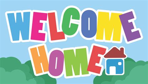 Welcome Home Banner with Fun Design