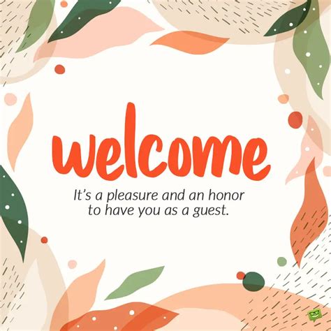 Welcome Message