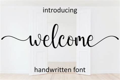 Welcome Sign Font Example