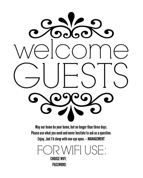 Welcome sign template with humor for a playful touch