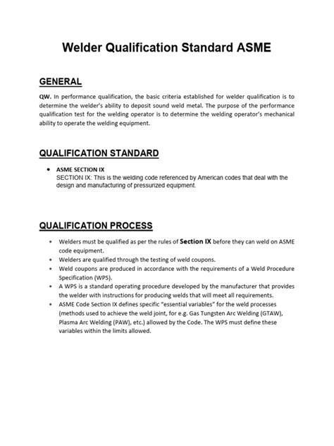 Standards and Codes for Welder Qualification