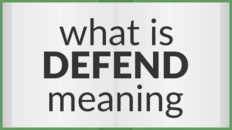 The Importance of Well-Defend Meaning