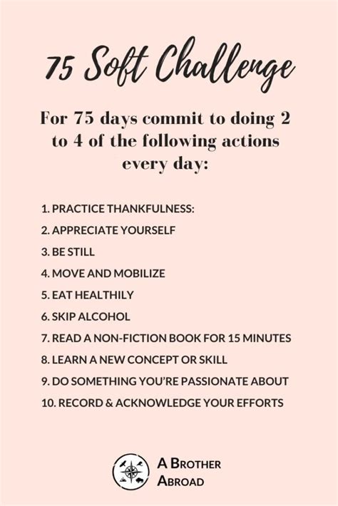 Wellbeing Soft Challenge Printable