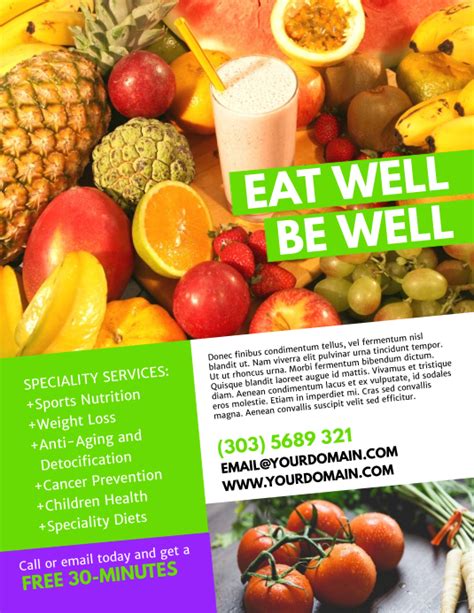 Wellness and Nutrition Flyer Templates