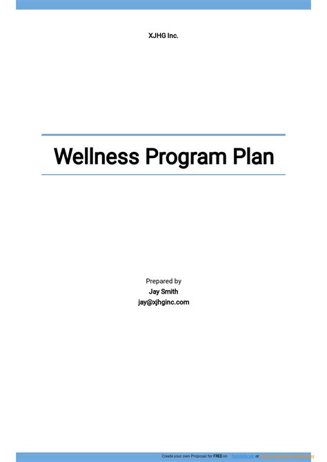 Wellness Welcome Book Template