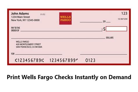 Wells Fargo Check Template Benefits