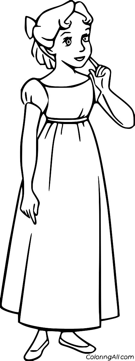 Wendy Darling Coloring Page