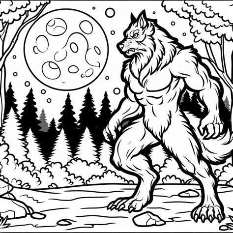 Werewolf Coloring Page