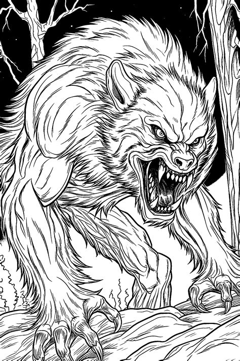 Werewolf Coloring Pages