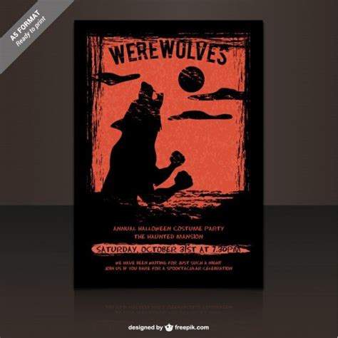 Werewolf Party Flyer Template