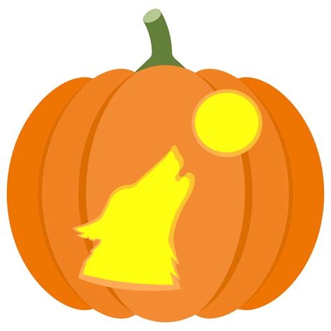 Werewolf's Howl Pumpkin Stencil