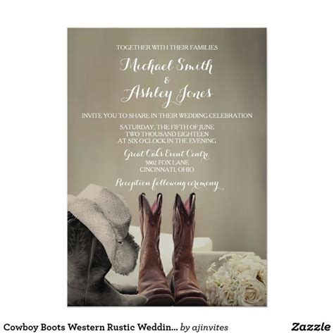 Western Boots Wedding Invitation