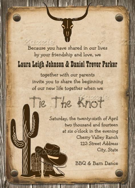 Western Chic Invitation Template