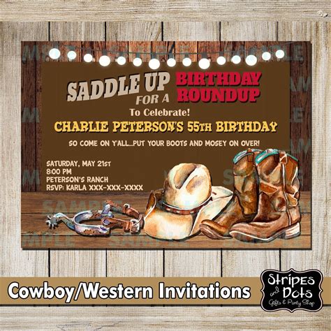 Western Cowboy Invitations