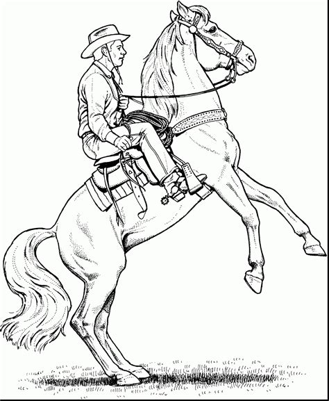 Western horse coloring page