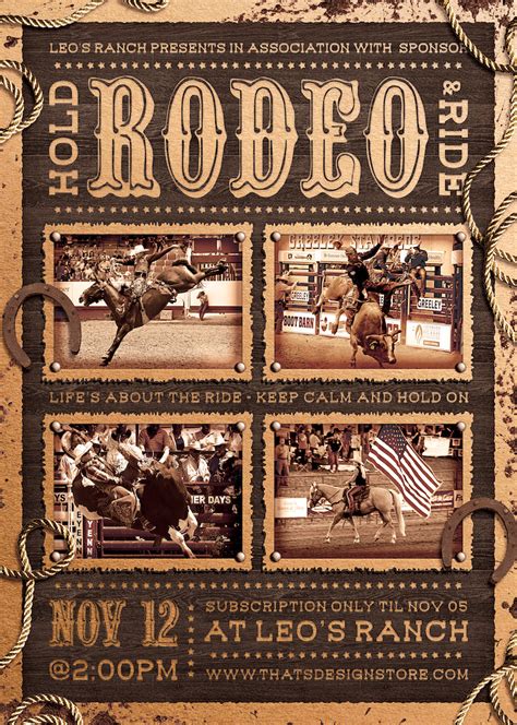 Western Rodeo Flyer Template