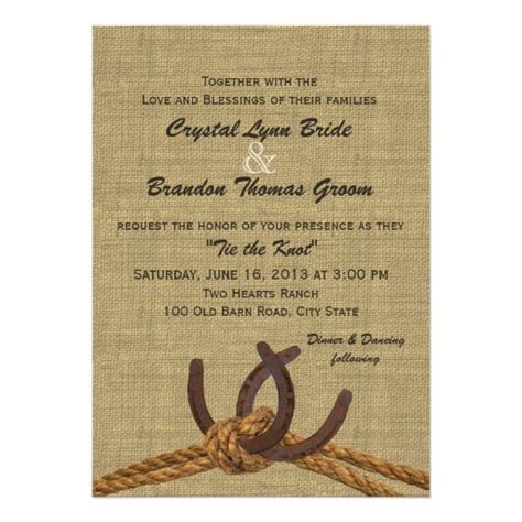 Western Rope Wedding Invitation