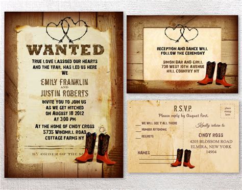 Western Themed Wedding Invitations