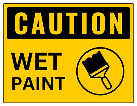 Printable Wet Paint Sign