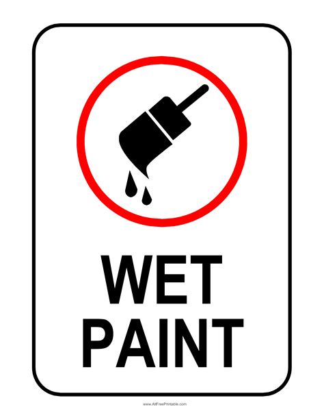 Wet Paint Sign Template Ideas