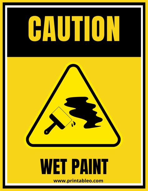 Vinyl Wet Paint Sign