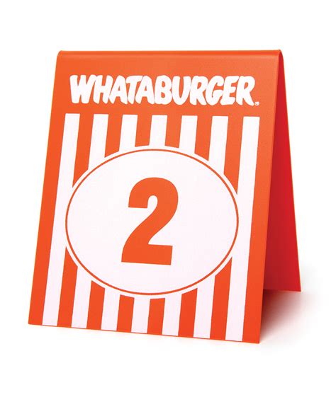 Whataburger Table Tent Template PDF