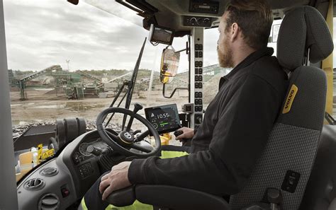 Wheel loader operator at work