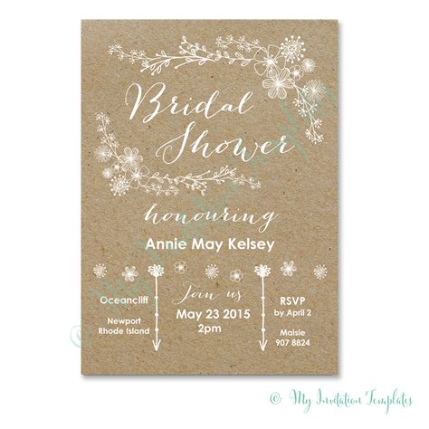 Whimsical Bridal Shower Invitation Templates