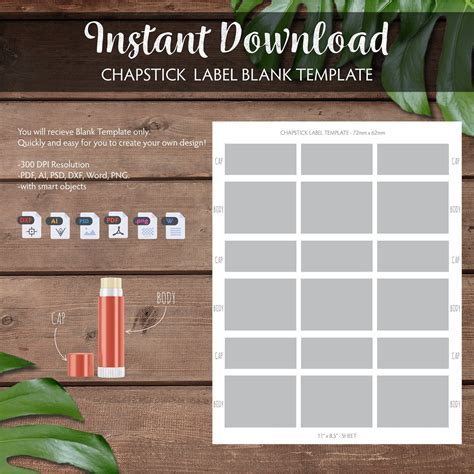 Whimsical chapstick tube label design