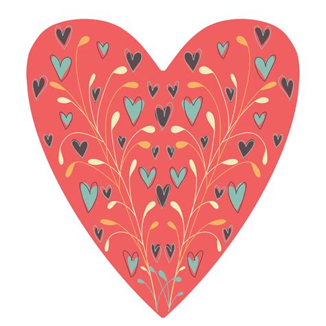 Whimsical Hearts Address Label Template