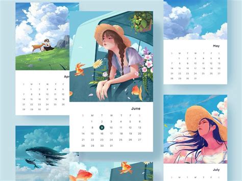 Whimsical Illustration Calendar Design