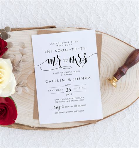 Whimsical Love Couples Shower Invitation