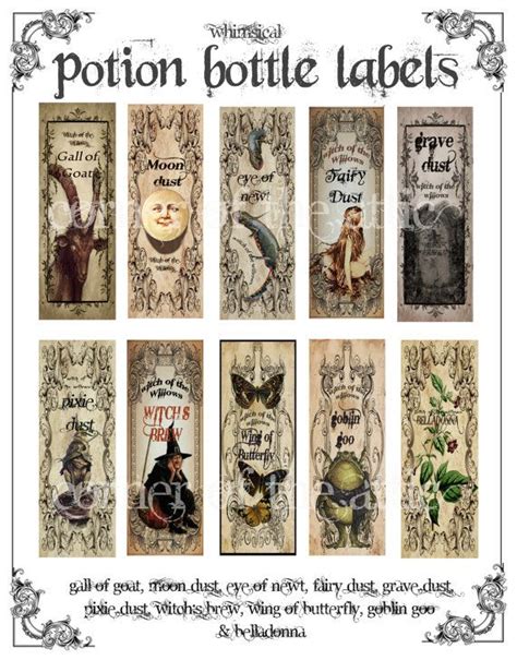 Whimsical Potion Labels for Fantasy Lovers