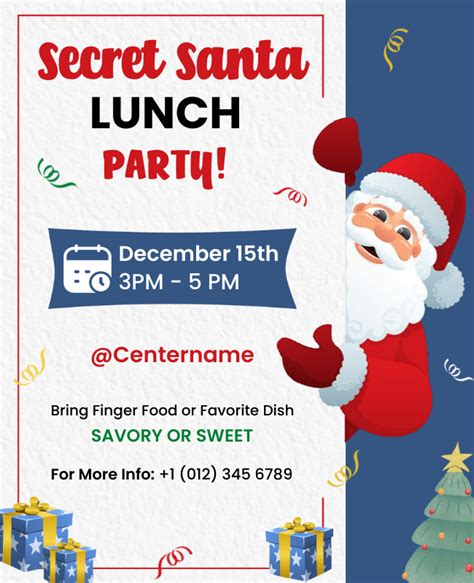 Whimsical Secret Santa Flyer