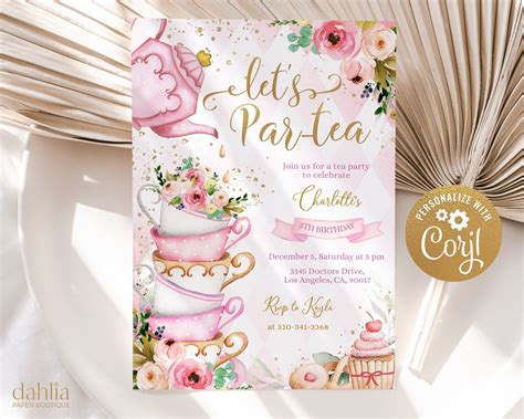 Whimsical Tea Party Invitation