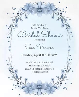 Whimsical Watercolor Bridal Shower Flyer