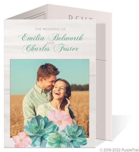 Whimsical Watercolor Tri-Fold Wedding Template