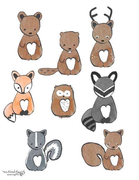 Whimsical Woodland Creatures Printable