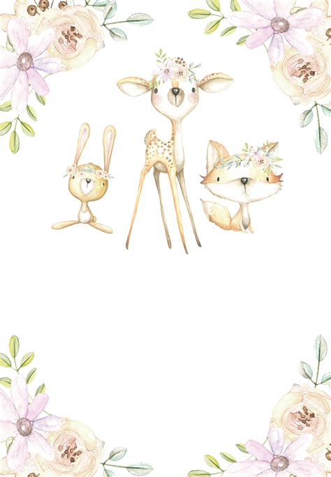 Whimsical woodland template