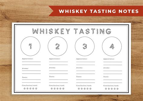 Whiskey Tasting Sheet Template Example 3