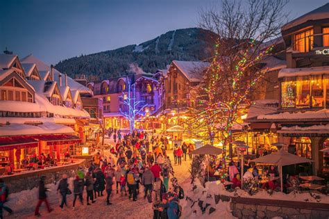 Whistler ski resort at Christmas