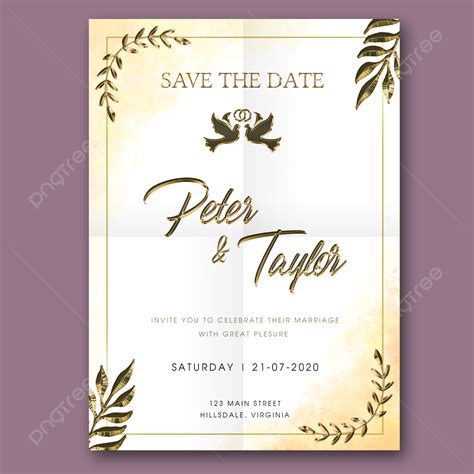 White and Gold Luxury Invitation Template