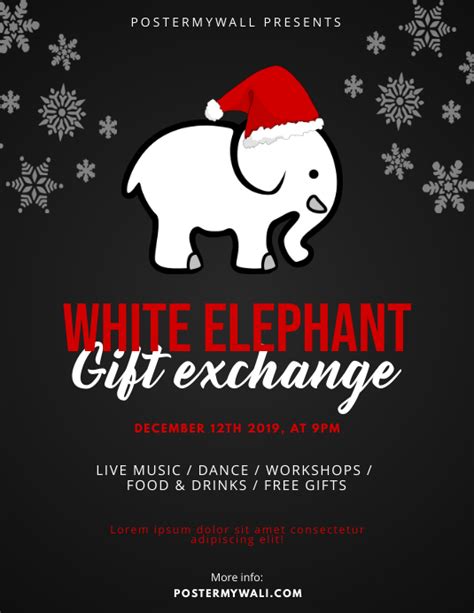 White Elephant gift exchange certificate of participation