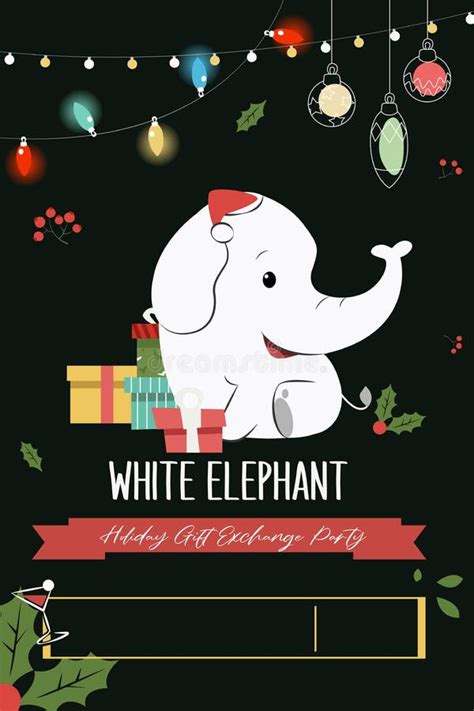 White Elephant Gift Exchange Concept