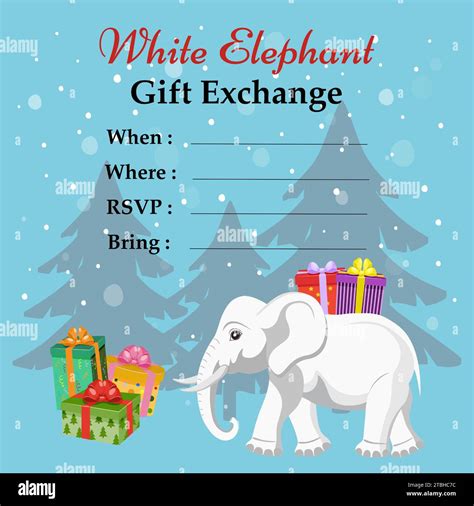 White Elephant Gift Exchange Invitation