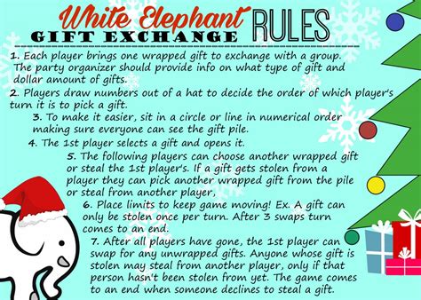 White Elephant Gift Exchange Printables