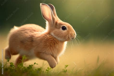 White Rabbit running illustration