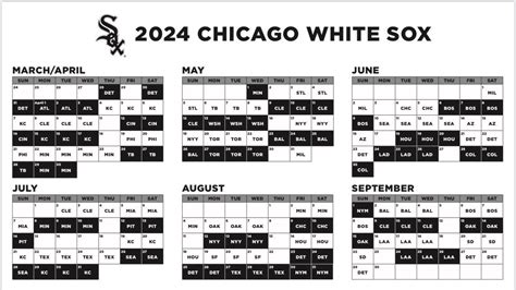 Chicago White Sox 2023 Printable Schedule Download